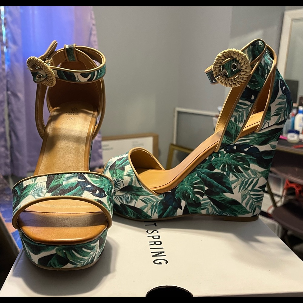 Call It Spring Greenery Heels Style “Jennai”